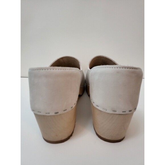 SANDGRENS Brett Clogs Womens 10 EU 41 Closed Back Leather Swedish Wooden - Picture 4 of 10